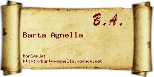 Barta Agnella névjegykártya